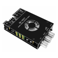 Two-channel sound amplifier ZK-1602T Hi-Fi 160Wx2 based on TDA7498E support Bluetooth AUX and USB Color Black